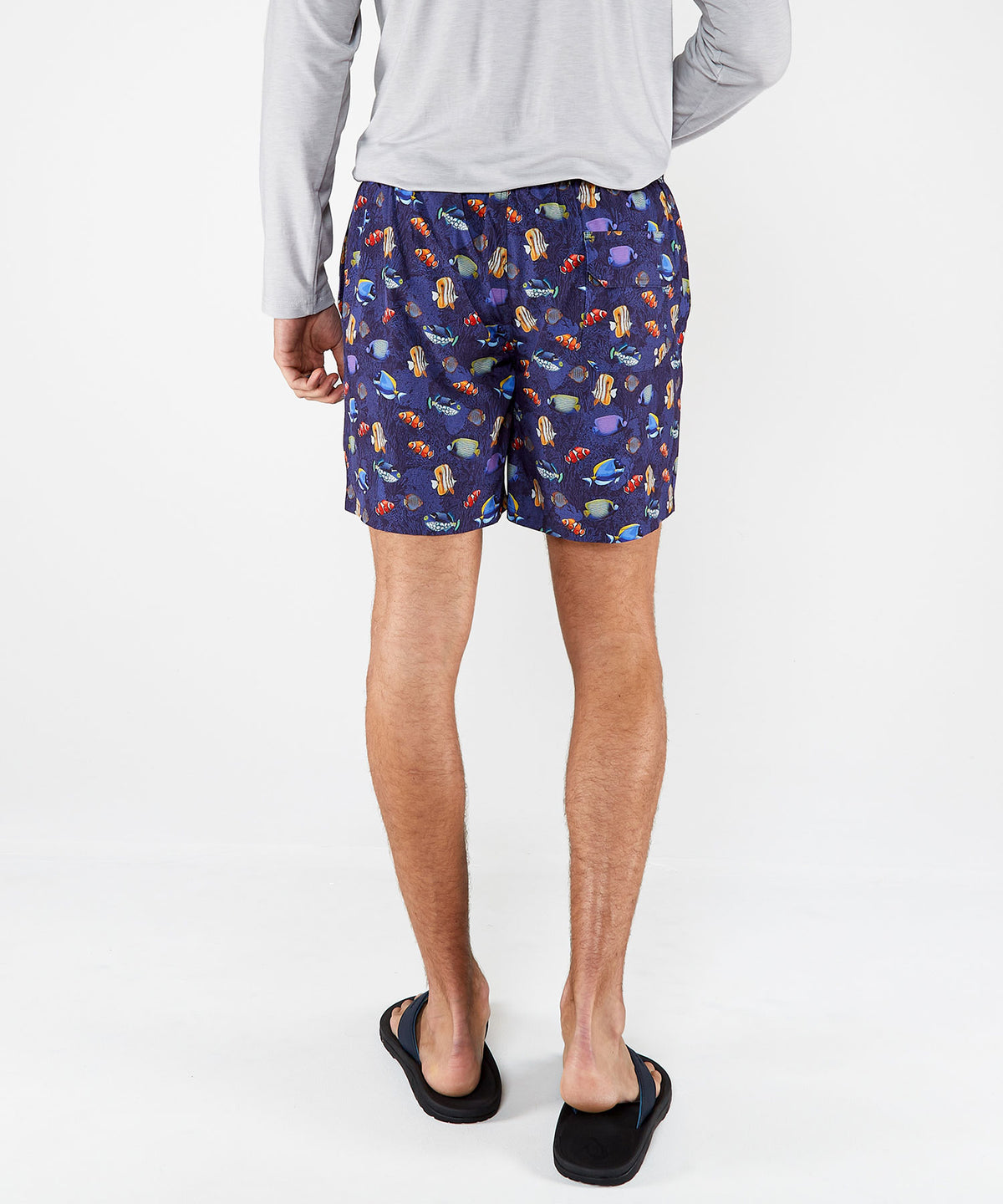 Westport Lifestyle Compo Stretch 'Fish' Print Swim Trunks, Men's Big & Tall