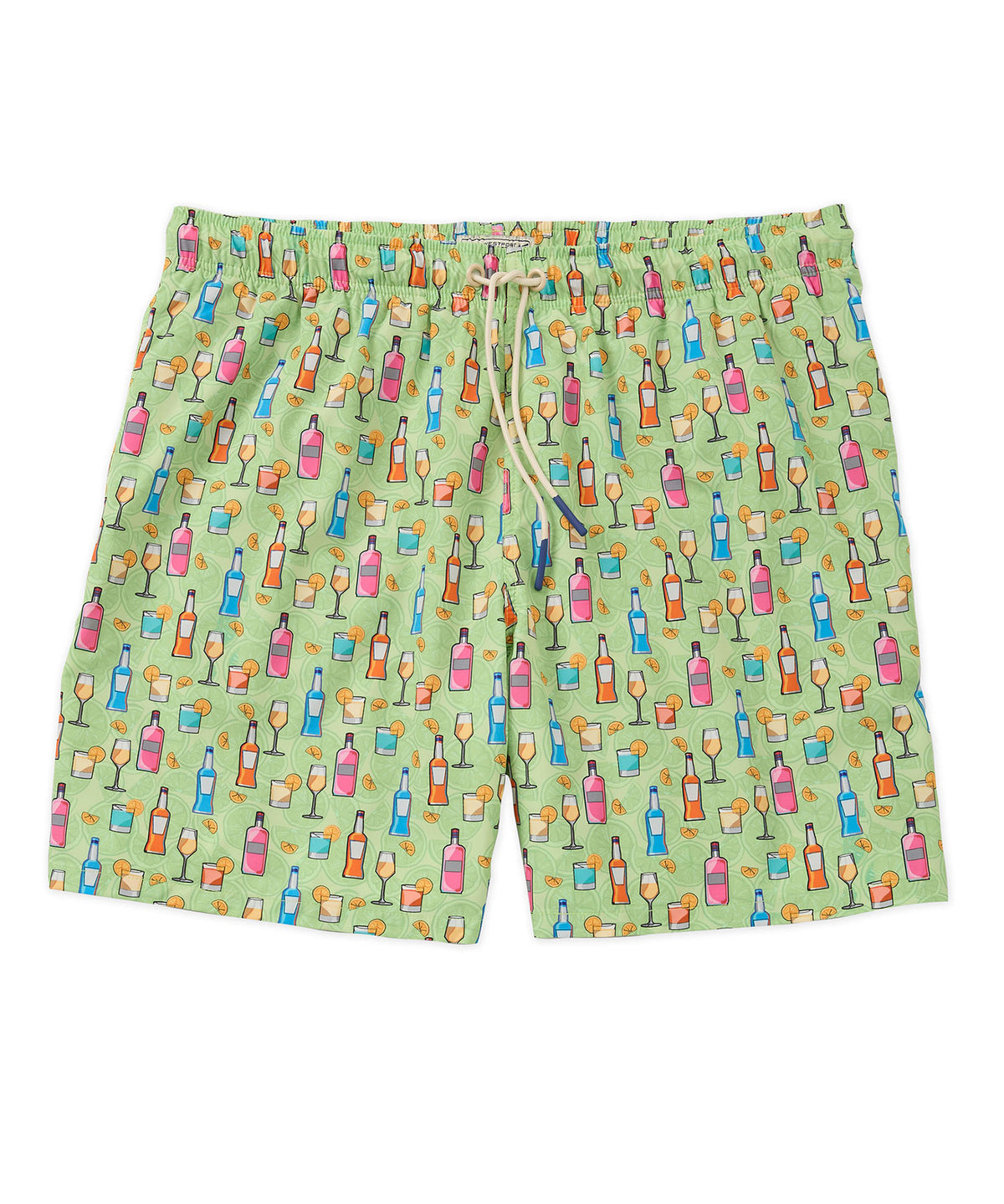 Westport Lifestyle Compo Stretch 'Drinks' Print Swim Trunks, Men's Big & Tall