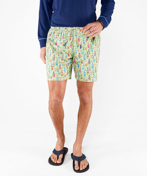 Westport Lifestyle Compo Stretch 'Drinks' Print Swim Trunks