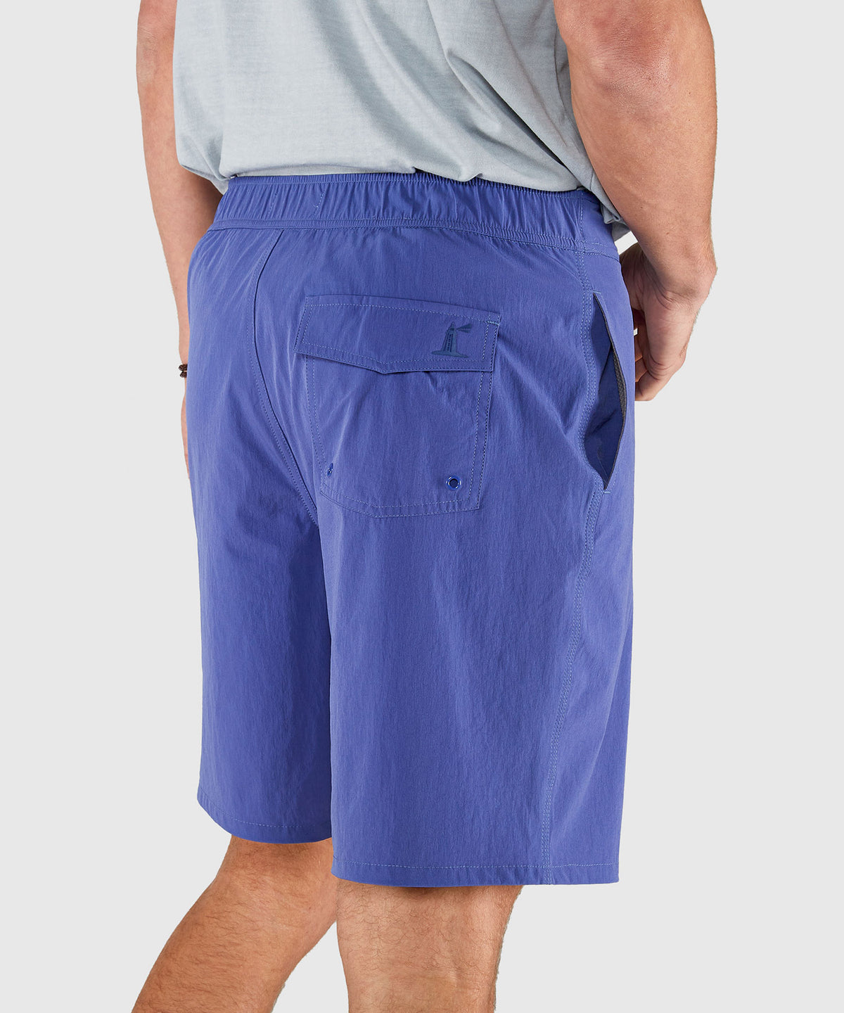 Westport Lifestyle Saybrook Half Elastic Solid Board Short, Men's Big & Tall