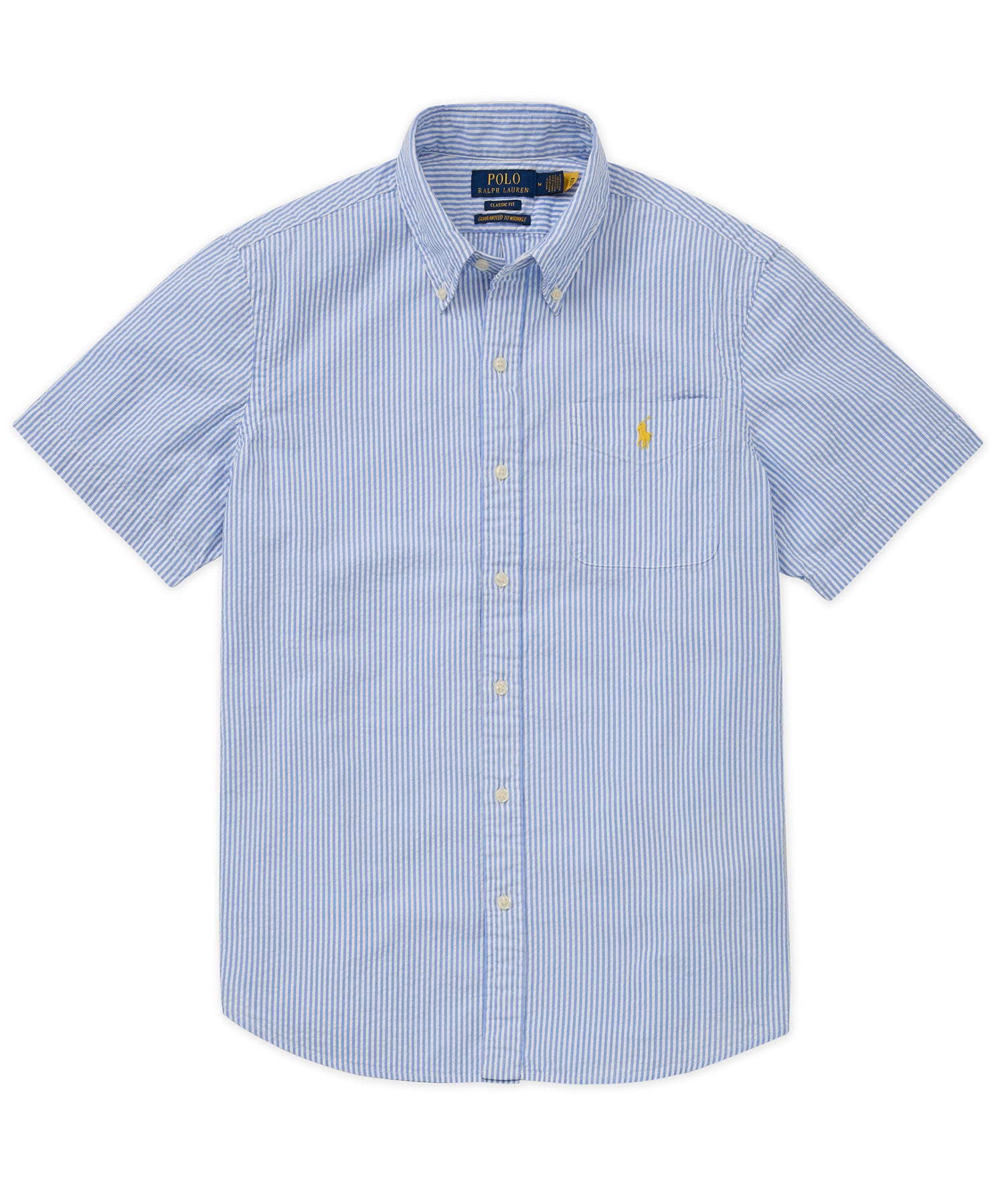 Polo Ralph Lauren Short Sleeve Button Down Collar Seersucker Sport Shirt