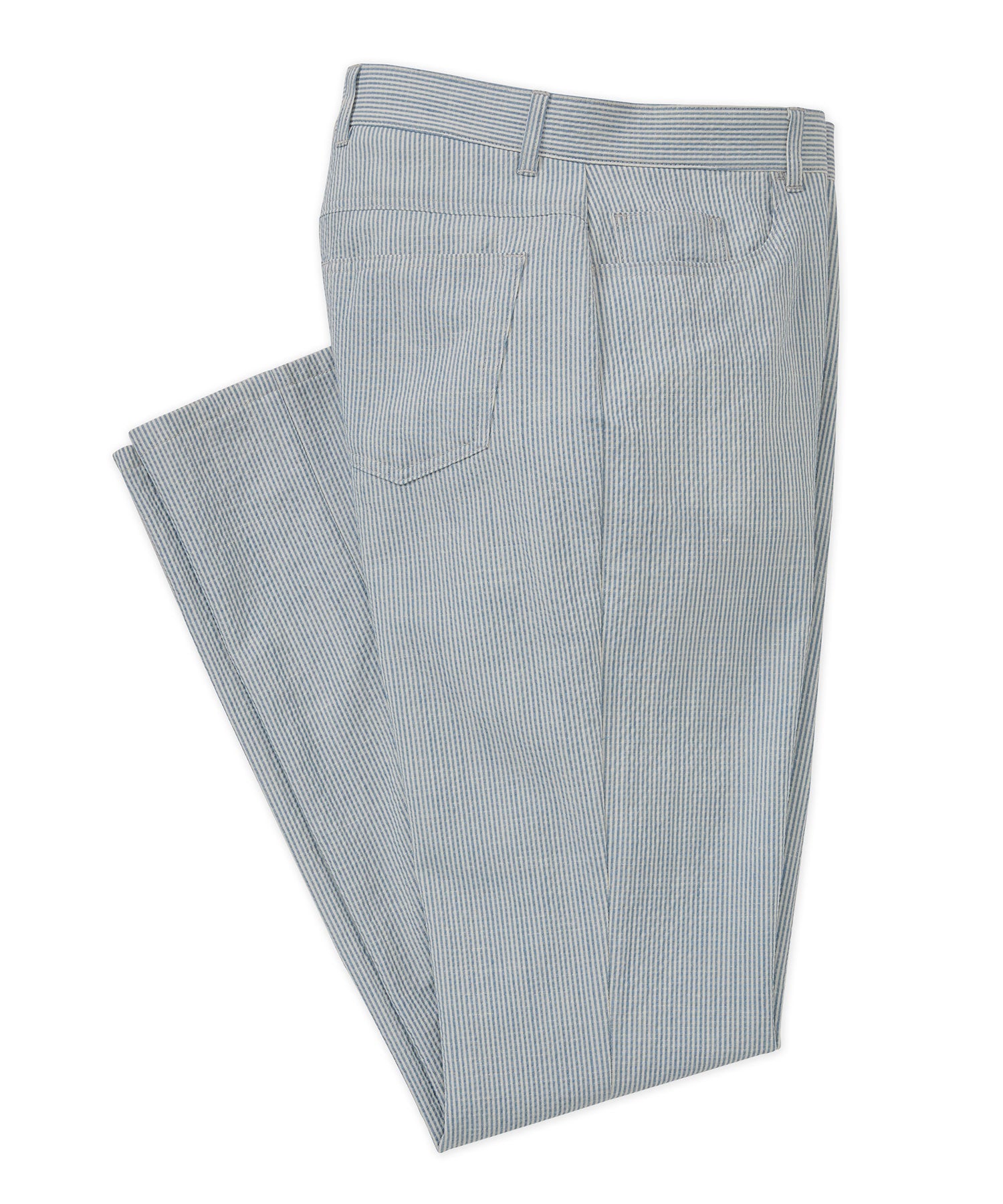 Westport Black 5-Pocket Seersucker Performance Linen Pant