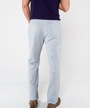 Westport Black 5-Pocket Seersucker Performance Linen Pant