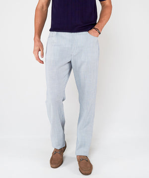 Westport Black 5-Pocket Seersucker Performance Linen Pant