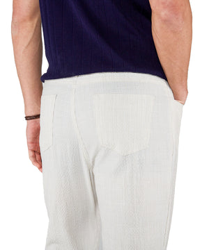 Westport Black 5-Pocket Seersucker Performance Linen Pant