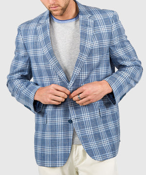 Westport Black Two-Button Side Vented Plaid Sport Coat