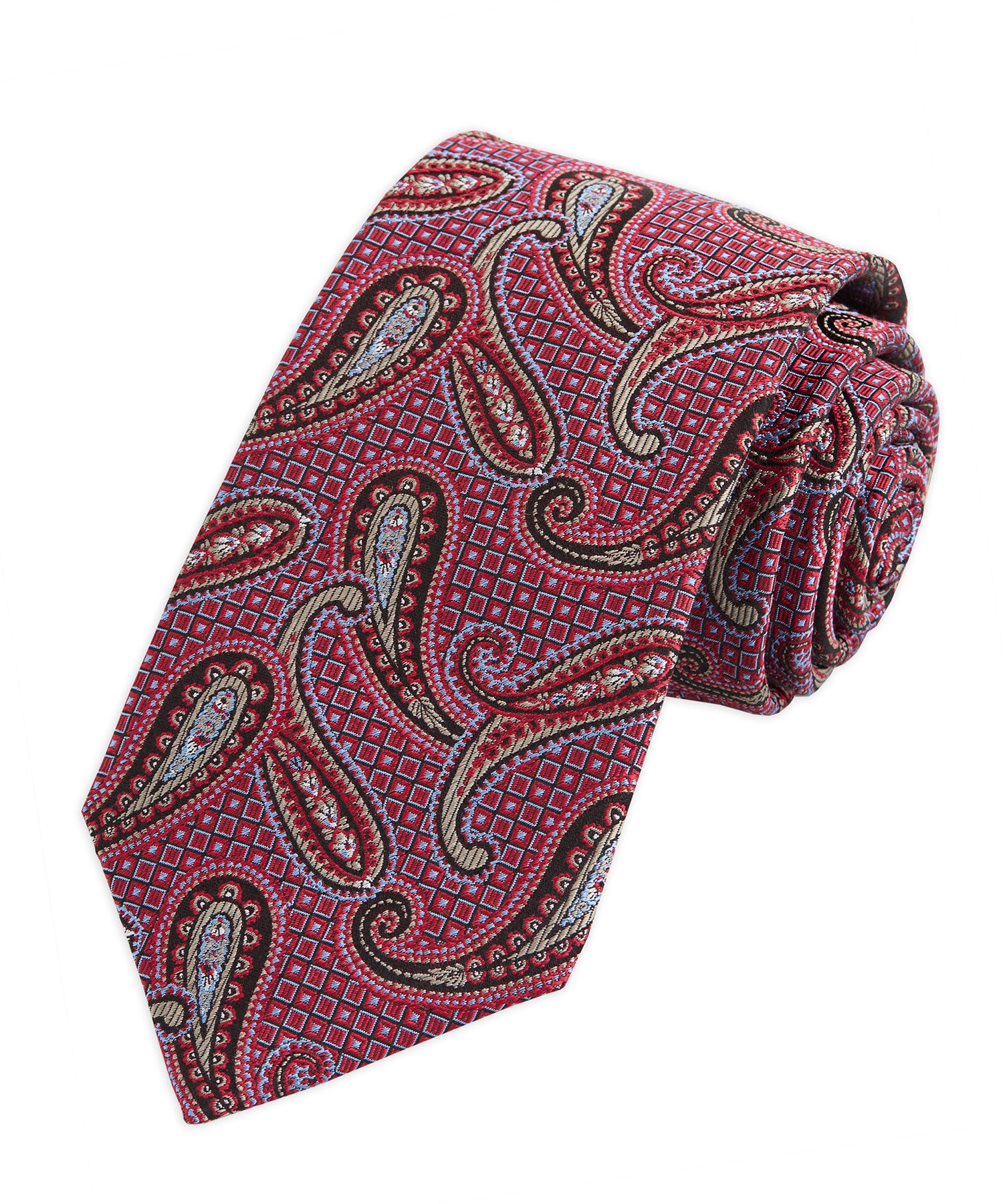 Men's Silk Paisley Boxer Shorts In Burgundy