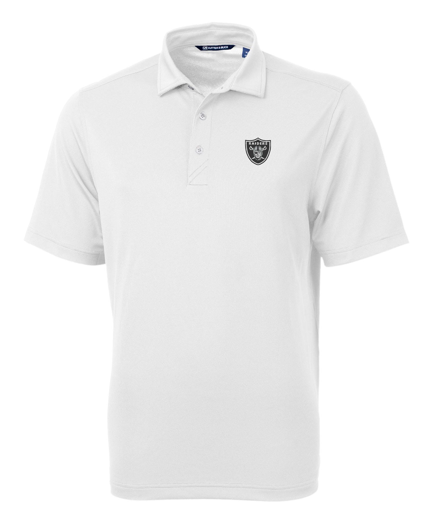 Men s Cutter Buck White Las Vegas Raiders Big Tall Virtue Eco Pique Recycled Polo Size LT