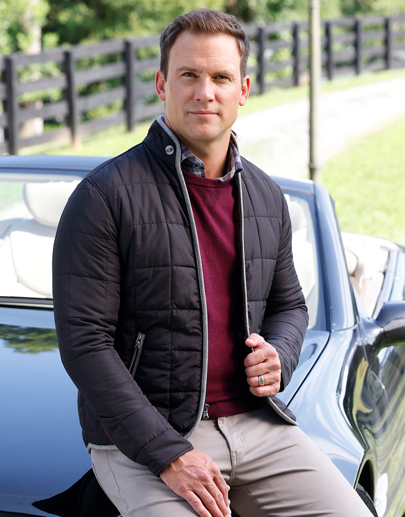 Male model wearing Westport Lifestyle Oak Bluff Box Quilted Jacket, Men's Big & Tall