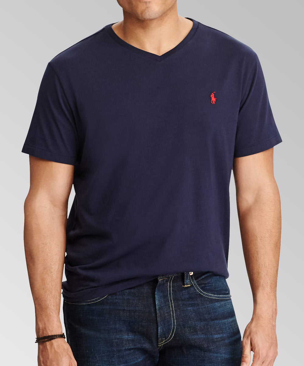 Polo Ralph Lauren V-NECK - Basic T-shirt - cruise navy/dark blue