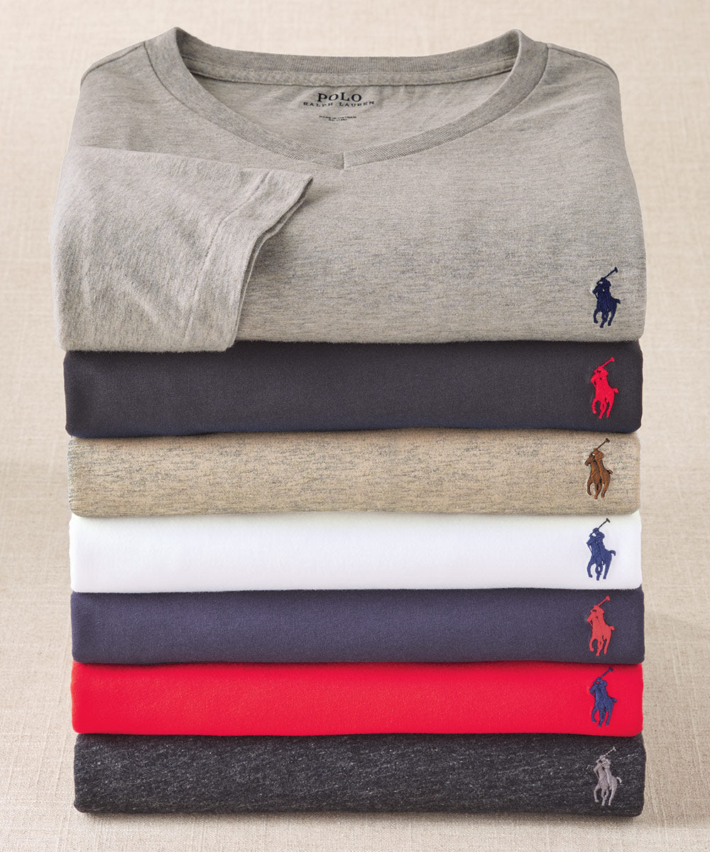 POLO RALPH LAUREN Men's Long Sleeve Hooded Tee Shirt, Navy, Blue, S at   Men's Clothing store