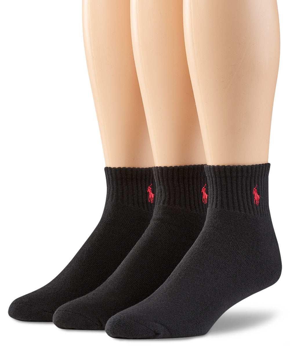 Polo Ralph Lauren Quarter Top Athletic Socks (3-Pack) - Westport Big & Tall