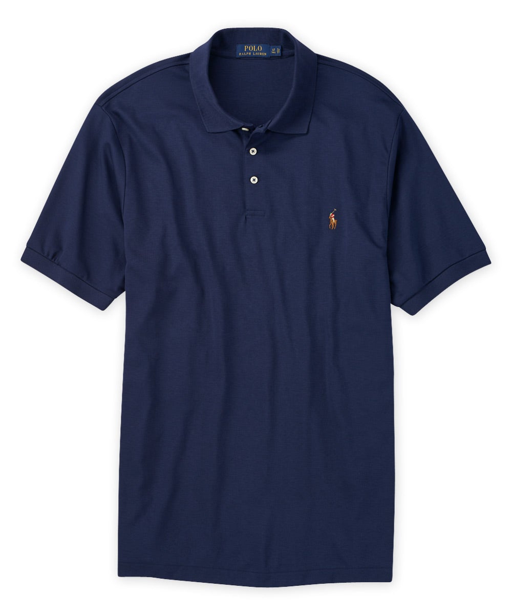 POLO RALPH LAUREN Men's Polo Classic Tennis S/S Polo Shirt (Large, Navy MU)  at  Men's Clothing store