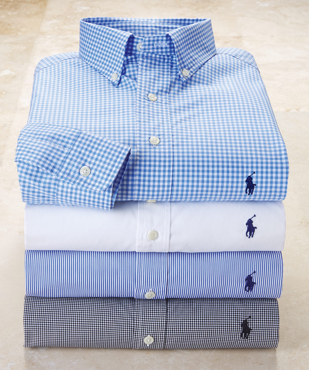 Buy Polo Ralph Lauren Men Sky Blue Custom Fit Oxford Shirt Online