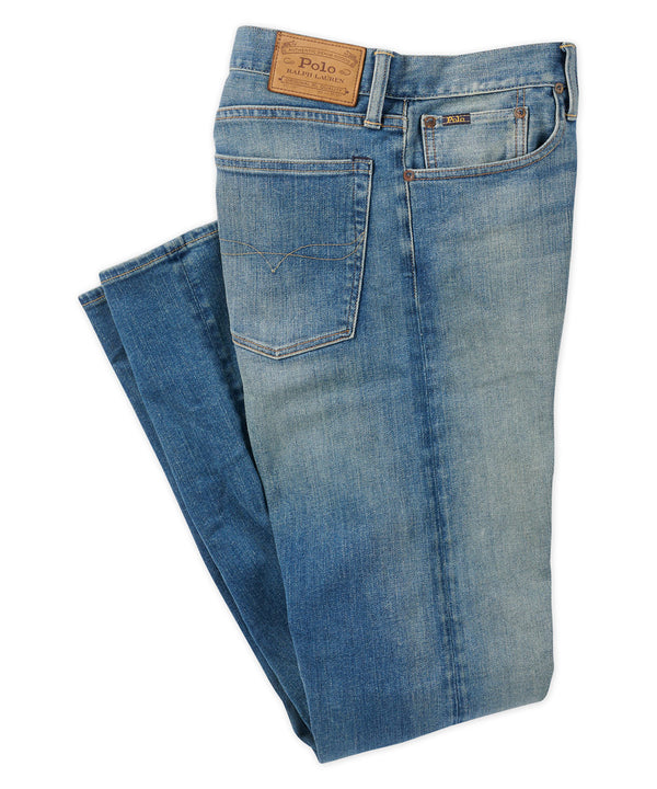 Polo Ralph Lauren Men's Big & Tall Light Wash Stretch Five-Pocket Jeans ...