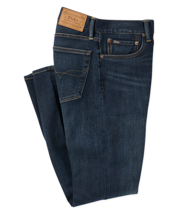 Polo Ralph Lauren Men's Big & Tall Dark Wash Stretch Five-Pocket Jeans ...