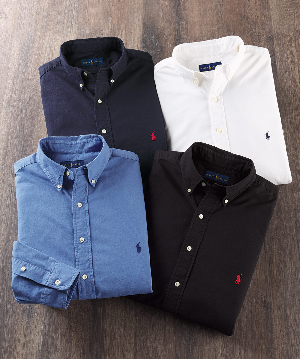 Polo by Ralph Lauren, Shirts, Polo Ralph Lauren Indigo Chambray Short  Sleeve Buttondown Shirt Mens 3xb
