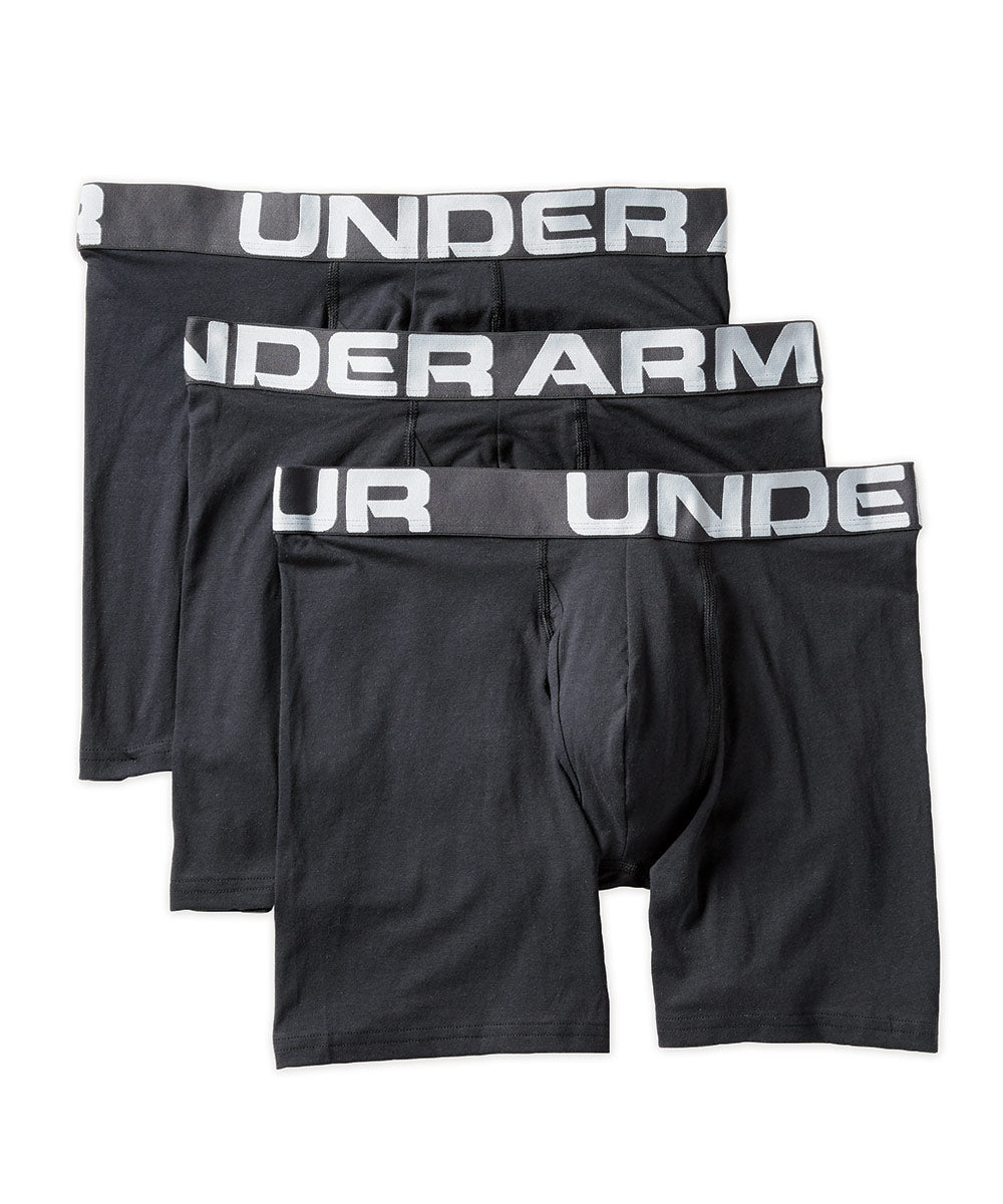 Under Armour Charged Cotton Men's Boxer Briefs XXL Black/Gray 3 Pack  [FC-20-1277279] - Cheaper Than Dirt