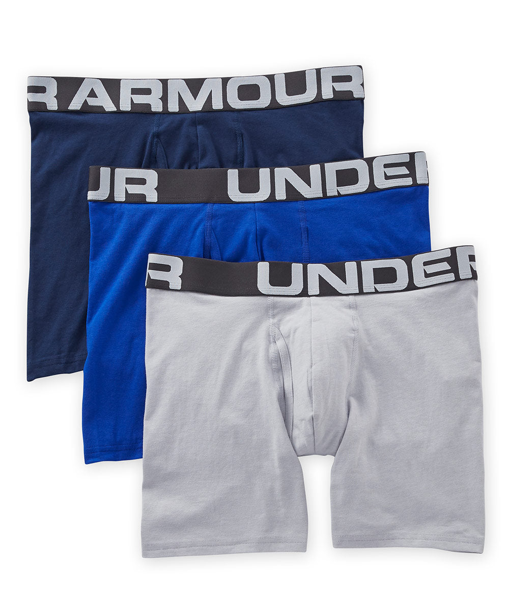 Buy Under Armour Men's Charged Cotton 6 Boxerjock 3-Pack - 1363617-465 -  Harbor Blue/Mod Gray - 4XL at