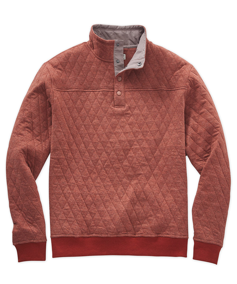 Westport Lifestyle Quilted Button Mock Pullover Sweater - Westport Big &  Tall