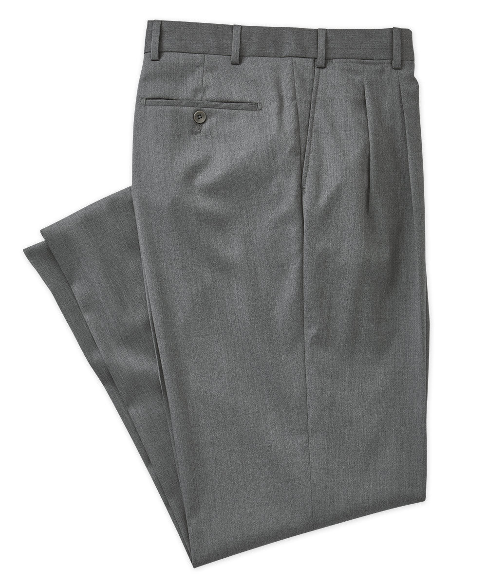 Buy Men Grey Comfort Fit Print Pleated Formal Trousers Online - 344777 |  Louis Philippe