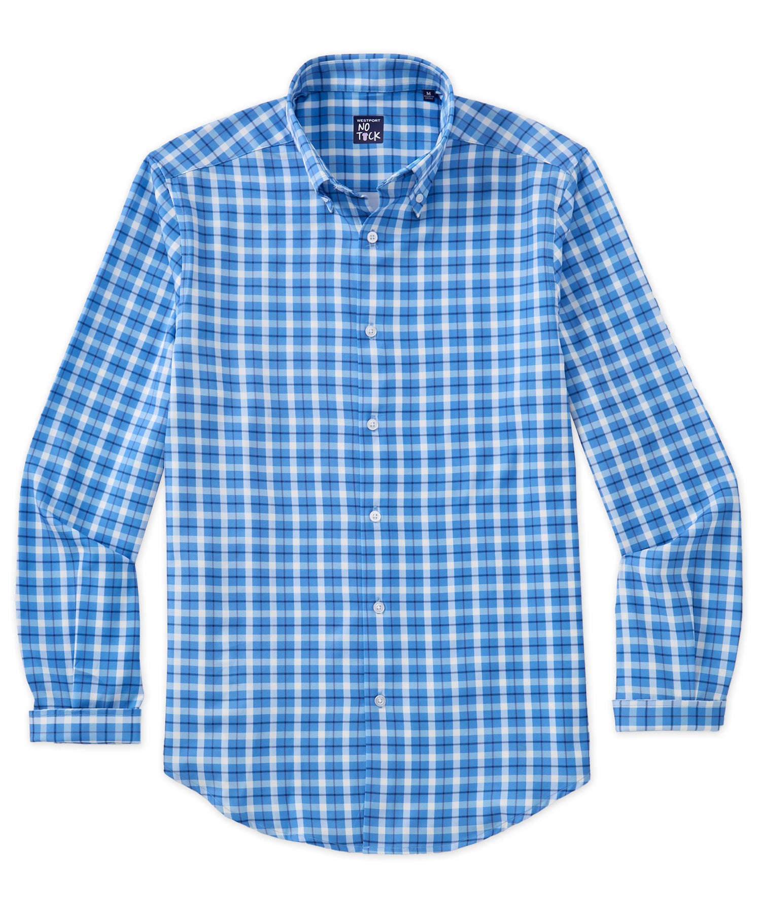 Westport No-Tuck Long Sleeve Stretch-Cotton Oxford Sport Shirt