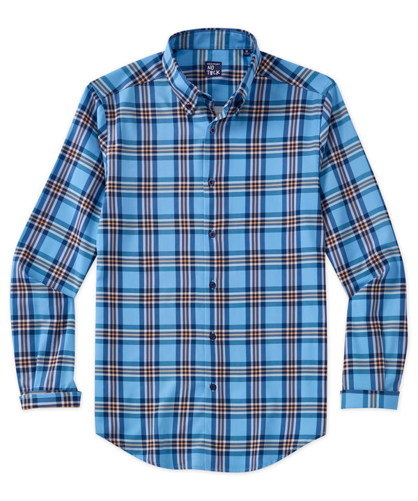 Westport No-Tuck Long-Sleeve Performance Stretch Plaid Sport Shirt ...