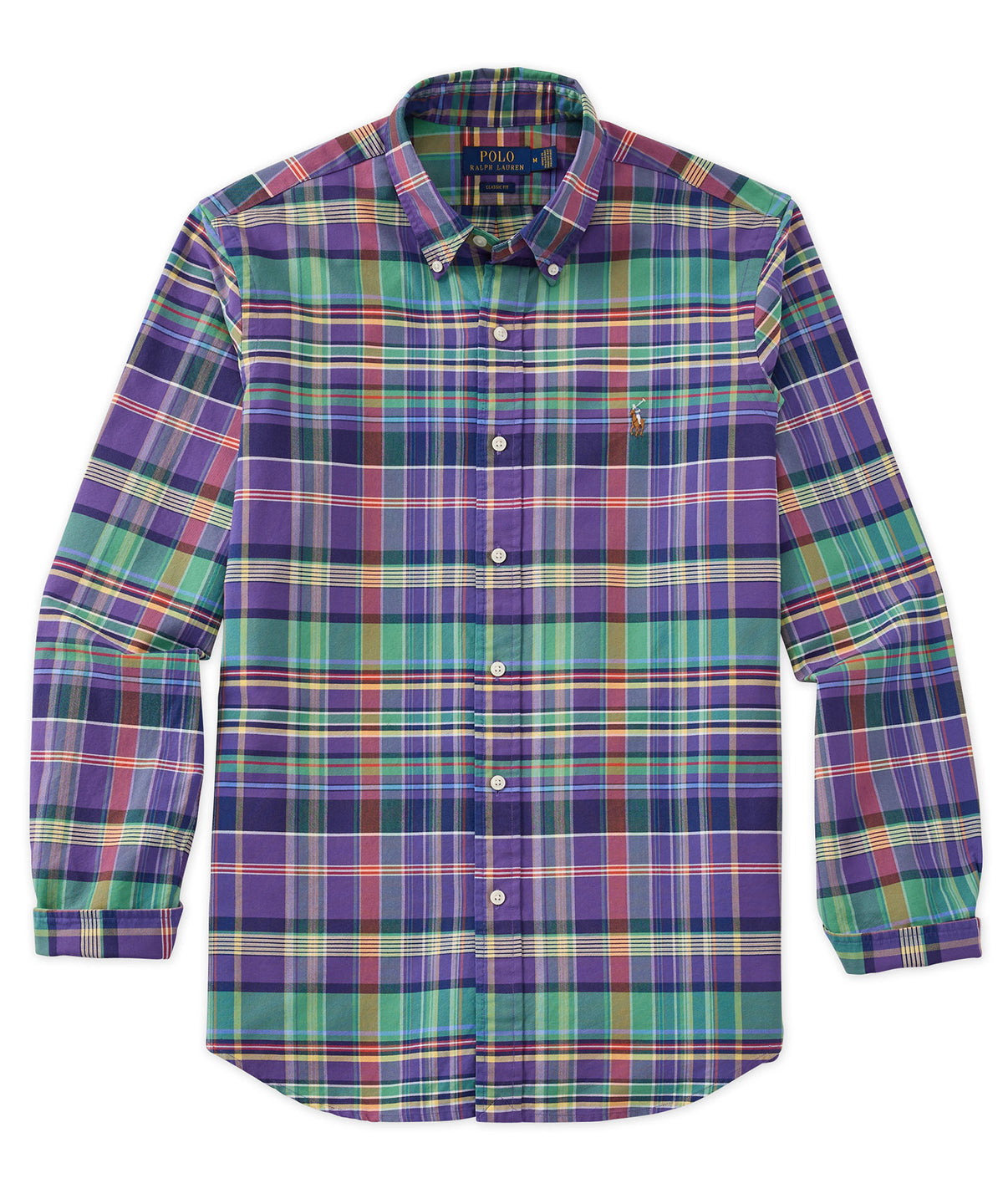 Green Oxford Shirt and Purple Maxi Shirt
