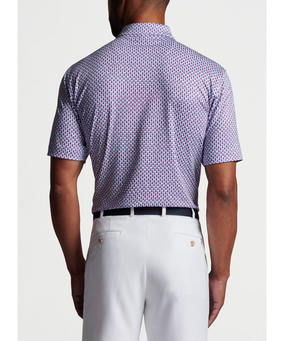 Peter Millar Jubilee Stripe Performance Polo - Radiant Blue