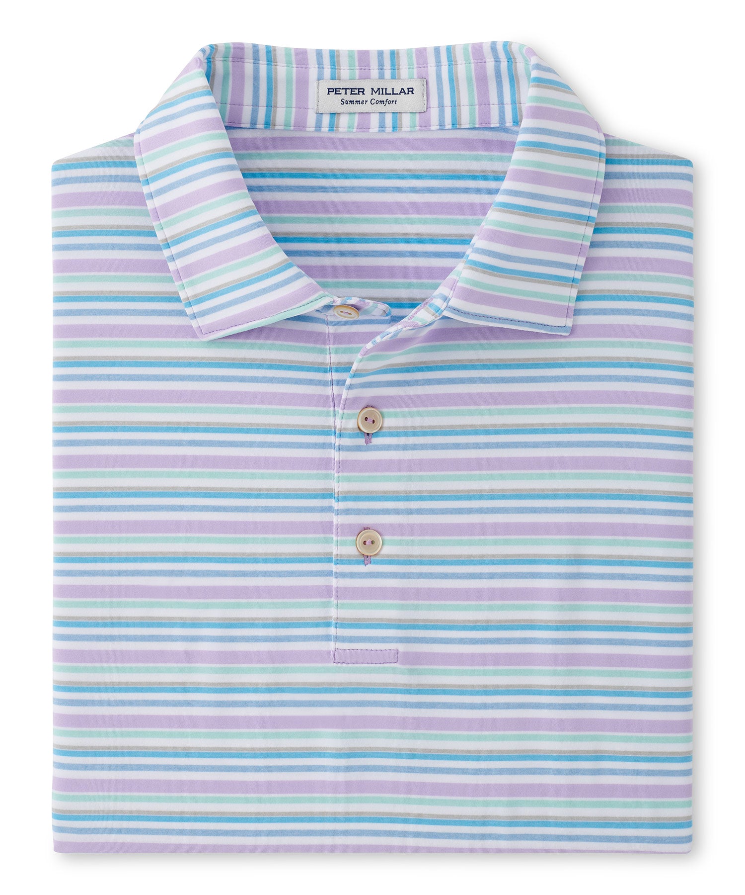 Peter Millar Solid Lisle Polo Shirt - White